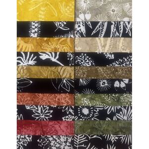 Batik Australia "BUSH TUCKER", 40 x 10 Inch Fabric Squares - LIMITED STOCK