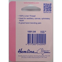 Linen Thread 20m BLACK, 100% Linen For Saddlery Canvas Upholstery Etc. By Hemline