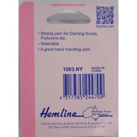 Hemline Darning Wool, 20m NAVY BLUE Strong yarn for darning socks, pullovers, jumpers etc.