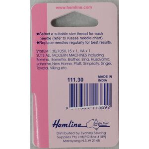 Machine Needles, TWIN BALL POINT Size 3.0mm, 80/12, Pack of 1 Needle