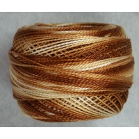DMC Perle (Pearl) 8 Cotton #105 VARIEGATED TAN BROWN 10g Ball 80m