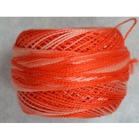 DMC Perle (Pearl) 8 Cotton #106 VARIEGATED CORAL 10g Ball 80m