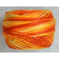 DMC Perle (Pearl) 8 Cotton #51 VARIEGATED BURNT ORANGE 10g Ball 80m