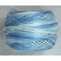 DMC Perle (Pearl) 8 Cotton #67 VARIEGATED BABY BLUE 10g Ball 80m