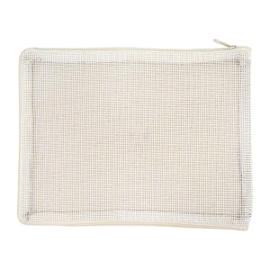 DMC Ready to Stitch Pouch, 100% Cotton & 12ct Canvas with Zip, 14cm x 18cm