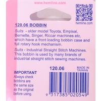 Hemline Bobbins Metal Type 120.06 Empisal, Toyota, Bernette, Pack of 3, See Pack For Machine Details