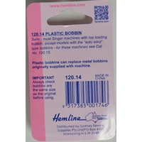 Plastic Singer Class 66K Bobbins, Pack of 3 Bobbins (120.14) By Hemline