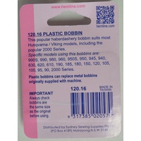 Hemline Bobbins, Husqvarna / Viking Pre 1990, Pack of 3 Bobbins (120.16)