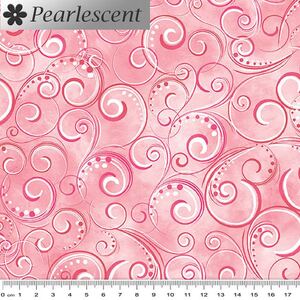 Pearl Splendour FLAMINGO PINK Pearlescent, 110cm Wide Cotton Fabric 12707P/23