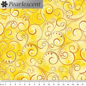 Pearl Splendour SUNSHINE YELLOW Pearlescent Cotton Fabric 12707P/31