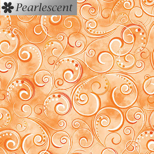 Pearl Splendour APRICOT Pearlescent Cotton Fabric 12707P/37