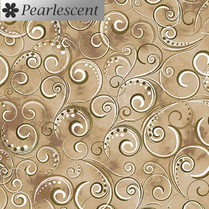Pearl Splendour DARK TAUPE Pearlescent Cotton Fabric 12707P/71