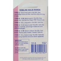 Type D Bulb, SES Screw-In Small, 15W, 240V, Sewing Machine & Appliances