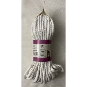 Birch Macrame Cording 4mm WHITE 228G, 22.86m Skein