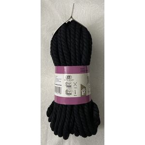 Birch Macrame Cording 6mm BLACK 268G, 15.24m Skein