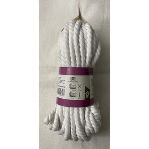 Birch Macrame Cording 6mm WHITE 268G, 15.24m Skein