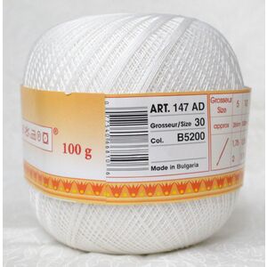 DMC Babylo Size 30, B5200 WHITE Crochet Cotton, 100g Ball