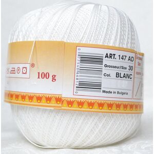 DMC Babylo Size 30, BLANC Crochet Cotton, 100g Ball