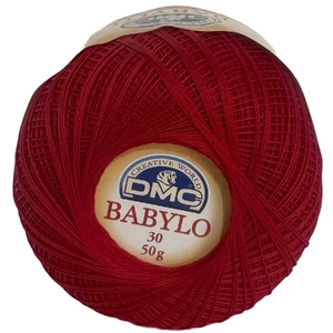 DMC Babylo Size 30, 3905 RED Crochet Cotton, 50g Ball