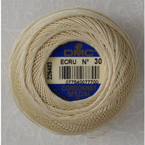 DMC Cordonnet Special Size 30 ECRU 6 Cord Crochet Cotton 20g Ball