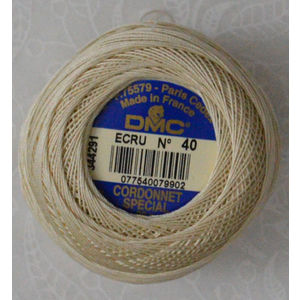 DMC Cordonnet Special Size 40 ECRU 6 Cord Crochet Cotton 20g Ball