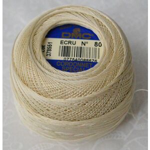 DMC Cordonnet Special Size 80 ECRU 6 Cord Crochet Cotton 20g Ball