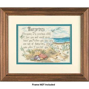 HE SPOKE (FOOTPRINTS) Counted Cross Stitch Kit 17 x 12cm #16700