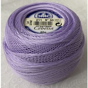 DMC Cebelia 30, #211 Light Lavender, Combed Cotton Crochet Thread 50g