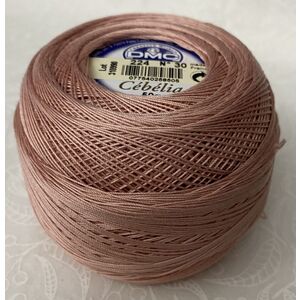DMC Cebelia 30, #224 Very Light Shell Pink, Combed Cotton Crochet Thread 50g