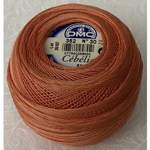 DMC Cebelia 30, #352 Light Coral, Combed Cotton Crochet Thread 50g