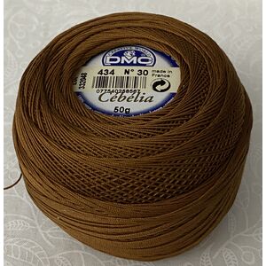 DMC Cebelia 30, #434 Light Brown, Combed Cotton Crochet Thread 50g