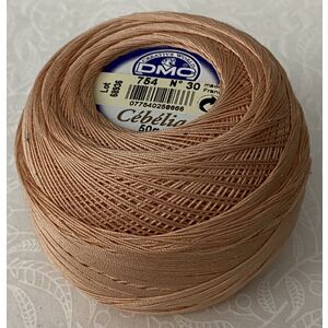 DMC Cebelia 30, #754 Light Peach, Combed Cotton Crochet Thread 50g