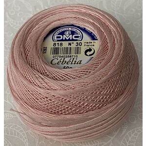 DMC Cebelia 30, #818 Baby Pink, Combed Cotton Crochet Thread 50g