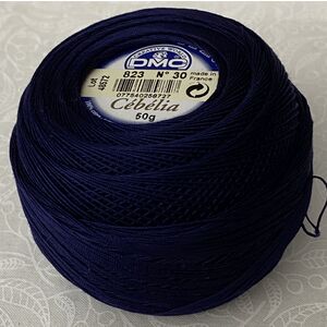 DMC Cebelia 30, #823 Dark Navy Blue, Combed Cotton Crochet Thread 50g