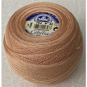 DMC Cebelia 40, #754 Light Peach, Combed Cotton Crochet Thread 50g