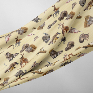 Australia Wildlife Valley II Bush Babies 110cm Wide Cotton Fabric 2044E