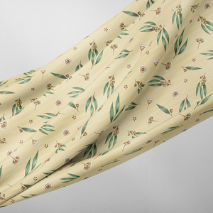 Australia Wildlife Valley II Gum Nuts Cream 110cm Wide Cotton Fabric 2044G