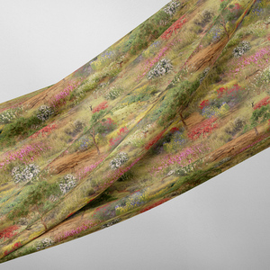 50cm REMNANT Australia Wildlife Valley II Outback Florals 110cm Wide Cotton Fabric 2044I
