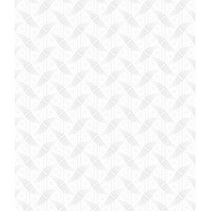 Domino Effect Geo Wave White 110cm Wide Cotton Fabric 2057/2309