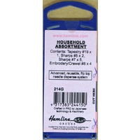 Premium Gold Eye Household Assorted, Pack of 12 Needles, Hemline Quality Hand Needles