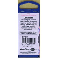 Premium Gold Eye Leather Needles Sizes 3-7, Pack of 5 Needles, Hemline Quality Hand Needles