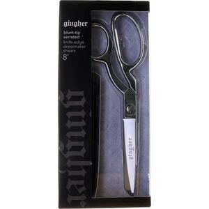 Gingher 8 inch Blunt Tip Serrated Knife Edge Dressmakers Shears #220526