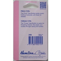 Hemline Bodkins, Pinch Type For Elastic & Thread Type For Ribbon, 2pc Set