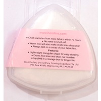 Hemline Vanishing Tailors Chalk, White Triangular, 3 Pack