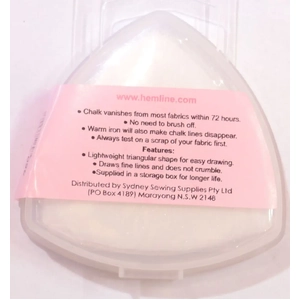 Hemline Vanishing Tailors Chalk, White Triangular, 3 Pack