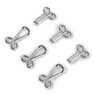 Hooks And Eyes No. 9, Silver-Coloured 12 Sets Per Pack By Prym