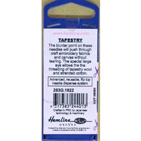 Premium Gold Eye Tapestry Needles Size 18-22, Pack of 6 Needles, Hemline Quality Hand Needles