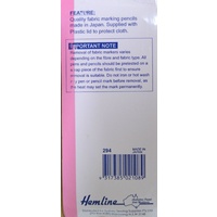 Hemline Fabric Markers Dressmakers Pencil Set, White, Pink, Sky Blue, 3pce