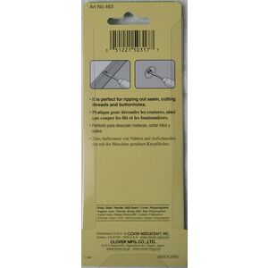 Clover Seam Ripper 463, Easily Cuts Threads, With Safety Cover