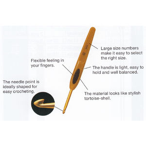 Clover Soft Touch Crochet Hook, Ideal Shape Handle, 5.50mm #1009
